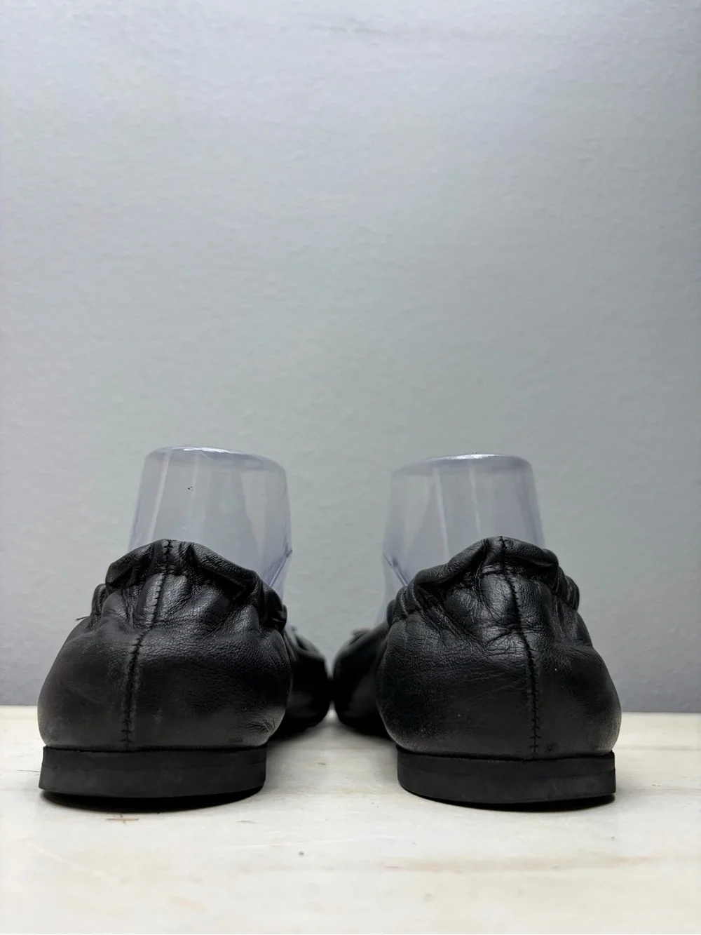 Tory Burch Black Leather Reva Flats Size 8